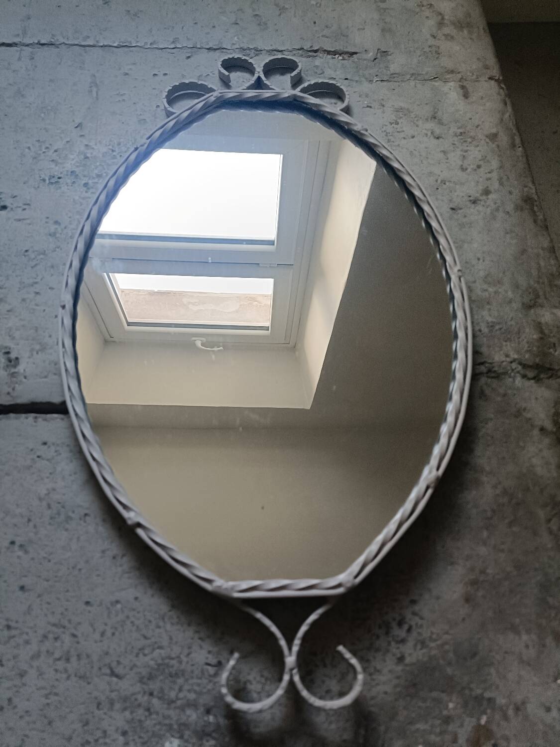 Vintage wrought iron mirror