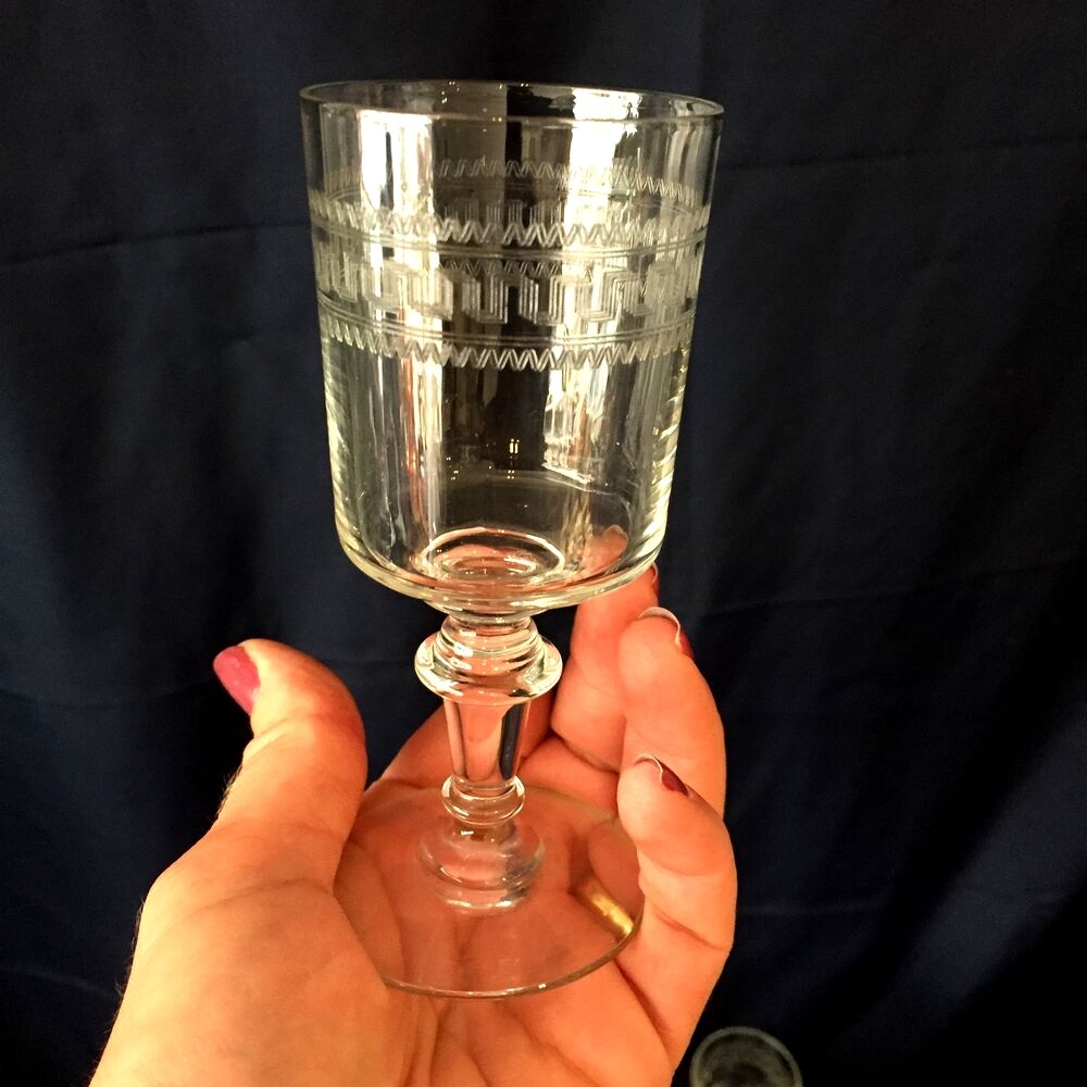 Suite of 11 glasses with liquor or port glass louis philippe