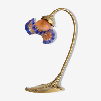 Lampe style art nouveau tulipe verre de Vianne