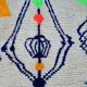 Large Moroccan rug made of natural wool, dimensions 250x150 cm, handmade.