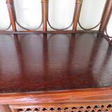 Support buffet bibus woven rattan 2 doors in caning - vintage 60s/70s