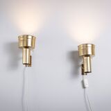 Pair of adjustable wall lamps designed by Per Sundstedt for Kosta Lampan