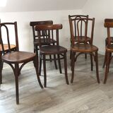 Set of 6 chairs bistro mismatched