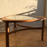 Teak and glass coffee table, Nathan edition of the 1960