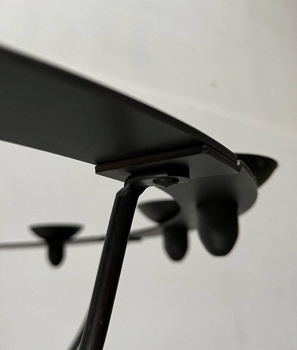 Vintage wrought iron candlestick chandelier by Ehlén Johansson for Ikea, 1990s.