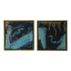 Diptych in oil on canvas, Roald Ditmer, Abstract composition, 1980s, framed, set of 2