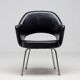 Set of 4 Saarinen executive chairs for Knoll in original black leather.