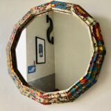 Vintage floral paper mirror
