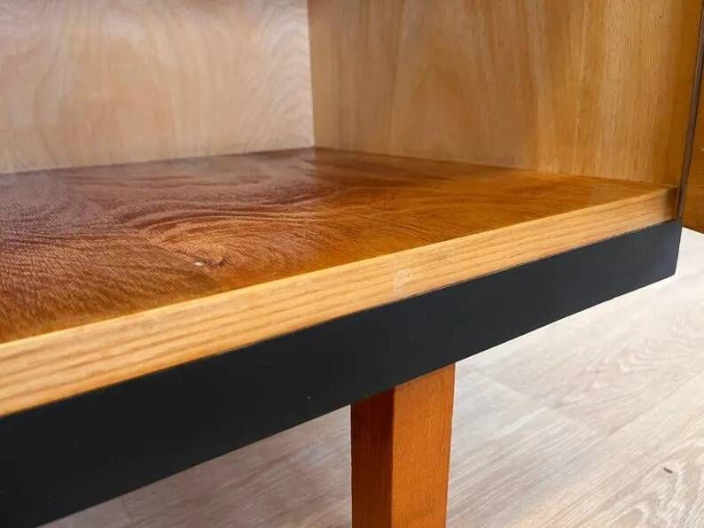 1940s simple design wooden sideboard by UP zavody - Czechoslovakia