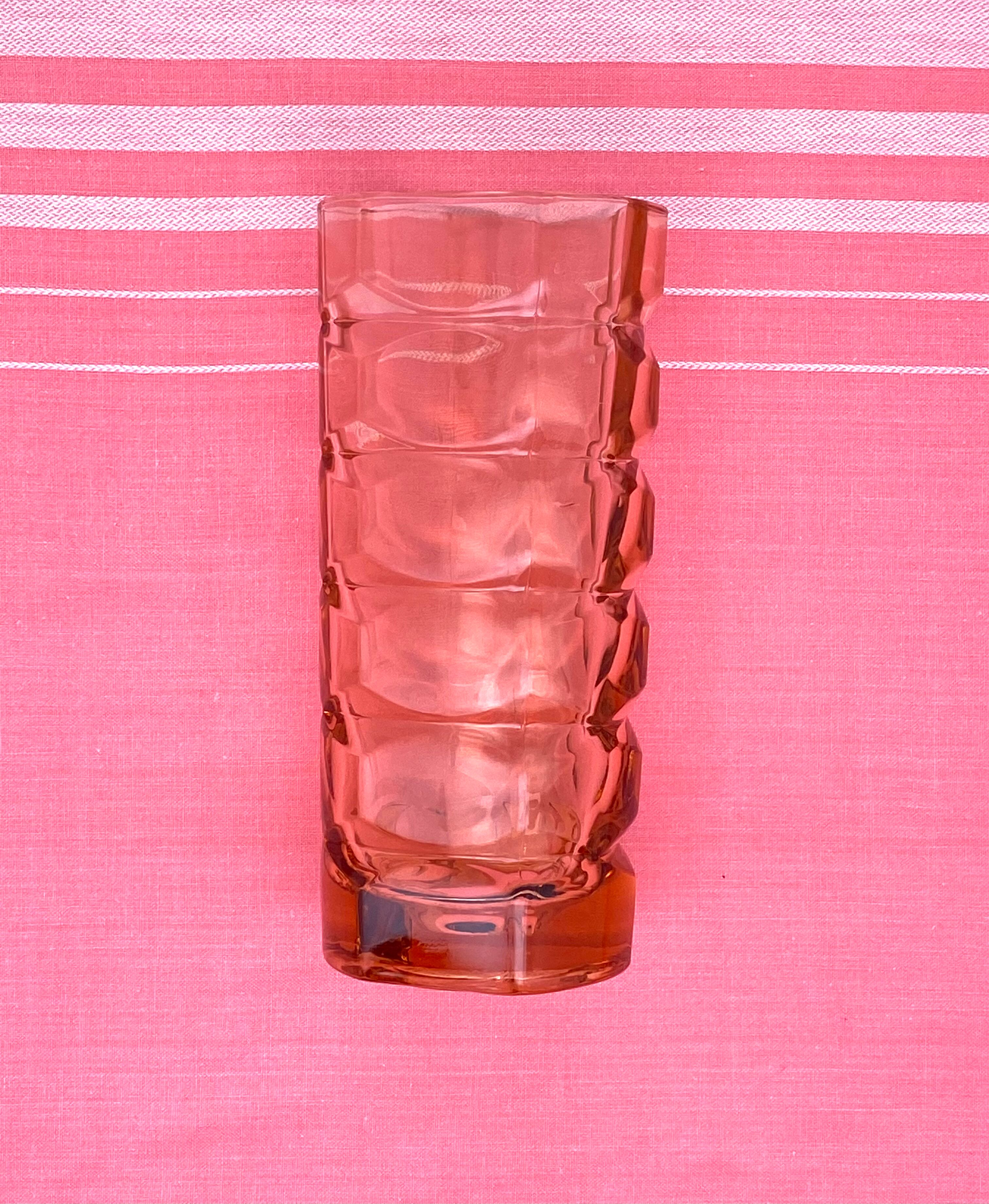 Pink glass PM vase