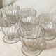 Service of 12 dessert cups, crystal