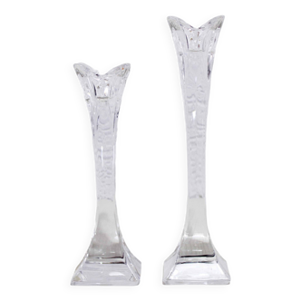 Pair of Nachtmann crystal candlesticks