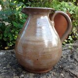 Pitcher ball in varnished beige cermic 60/70 years