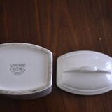 Purple flower flour pot