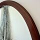 Antique Oval Mahogany Wall Mirror