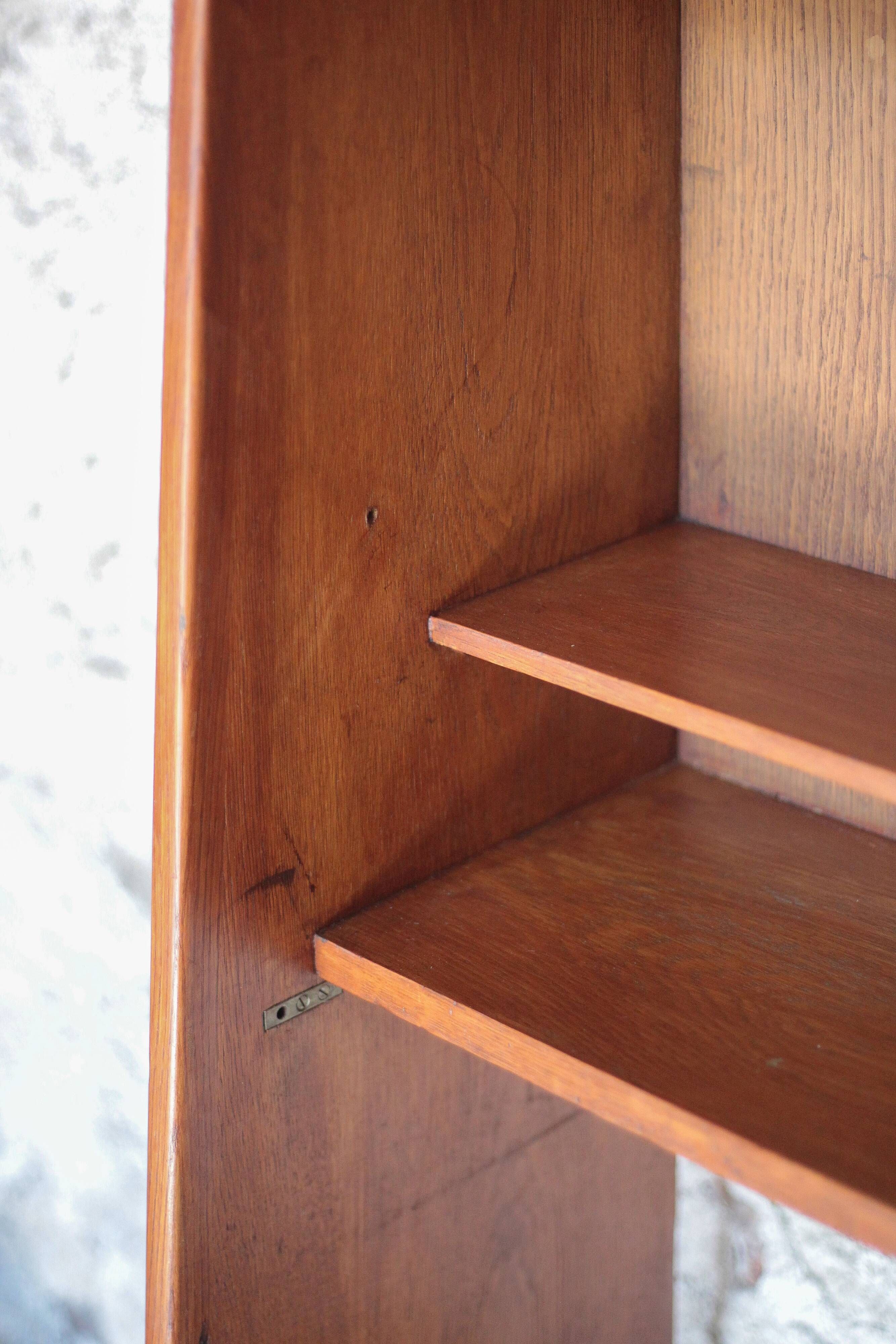 Vintage wooden furniture, Roger Landault shelf for ABC, 1950s.