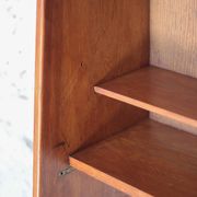 Vintage wooden furniture, Roger Landault shelf for ABC, 1950s.