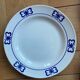 Assiettes plates décor papillon bleu