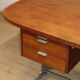 Vintage desk by George Nelson in wood and aluminum, 1960s