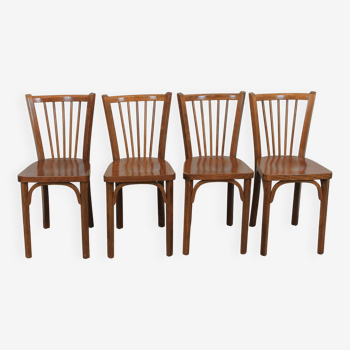 Set of 4 Baumann bistro chairs n°56