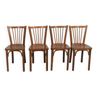 Set of 4 Baumann bistro chairs n°56