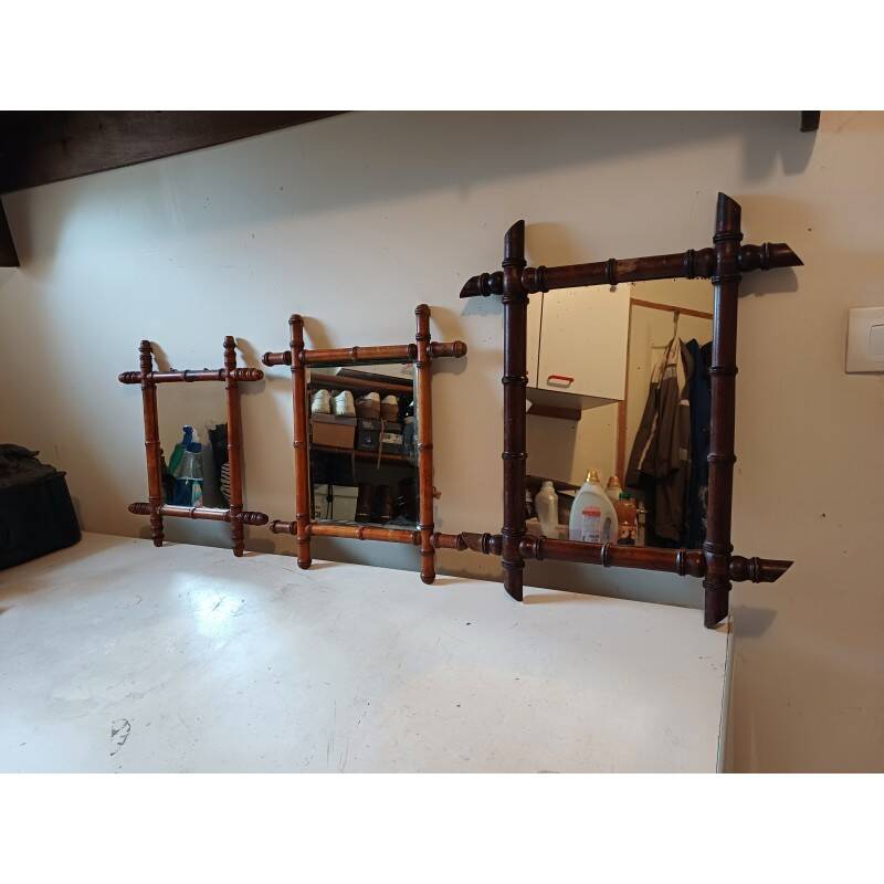 3 rattan mirrors