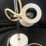 Desk spot lamp in white lacquered metal, Italian work from the 60s and 70s