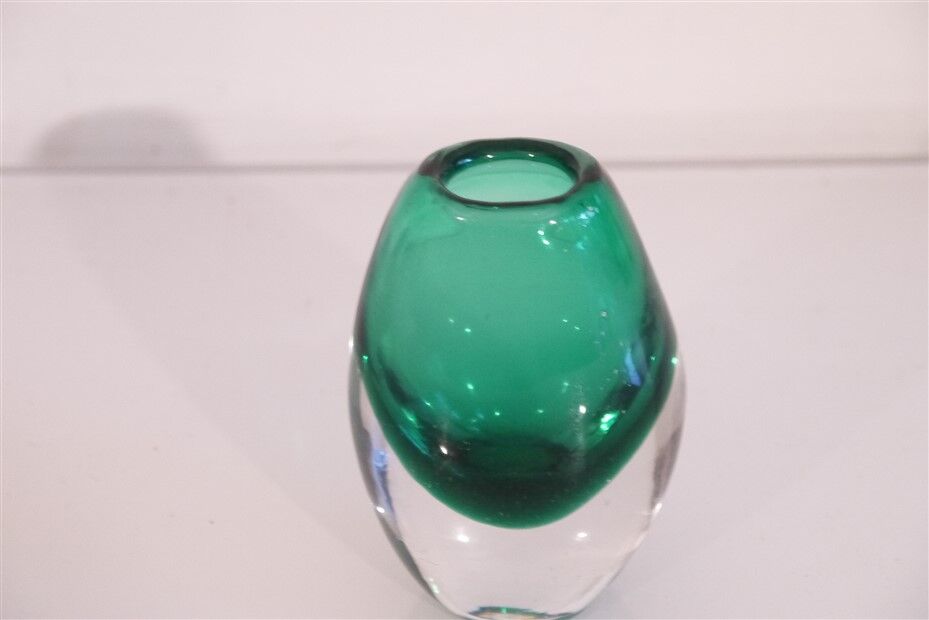 Vintage Scandinavian glass vase sommerso 1960