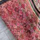 Grand tapis kilim ancien aux motifs géométriques tribaux 260 x 130 cm