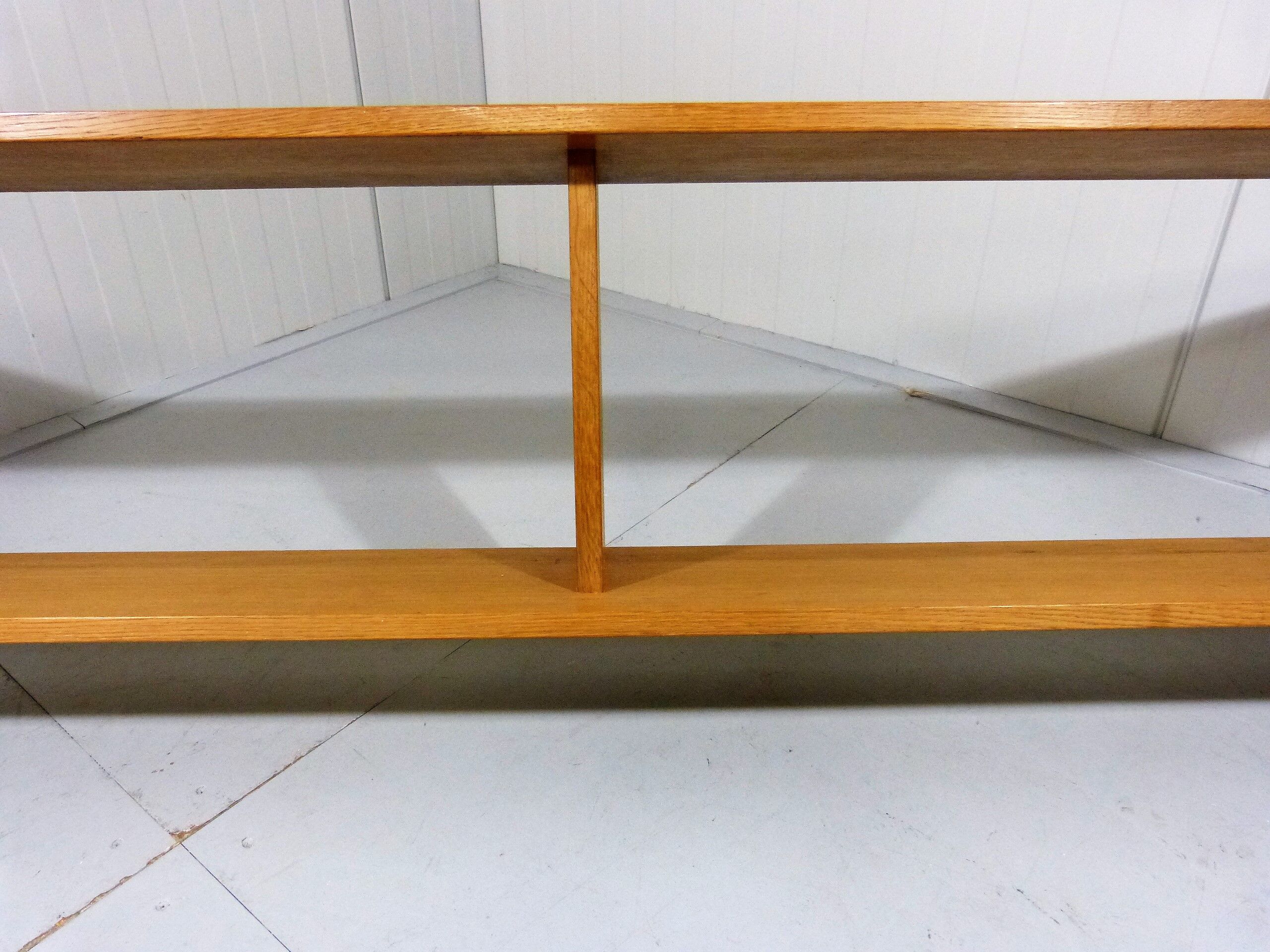 Beech wooden wall rack / book shelf, 1960’s