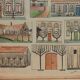 Antique painting of walls and picnons of report handmade garden