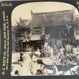Old photography stereo, stereograph, luxury albumine 1903 shanghai district, China