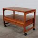 Vintage teak side table, serving trolley, Danish design MCM
