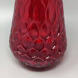 1960s Gorgeous Red Vase in Murano Glass By Ca dei Vetrai. Made in Italy