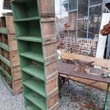 Wooden workshop shelf