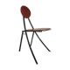 Old wooden chair and seated metal and round back
