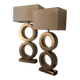 Pair of lamps from the Faïencerie de Charolles.