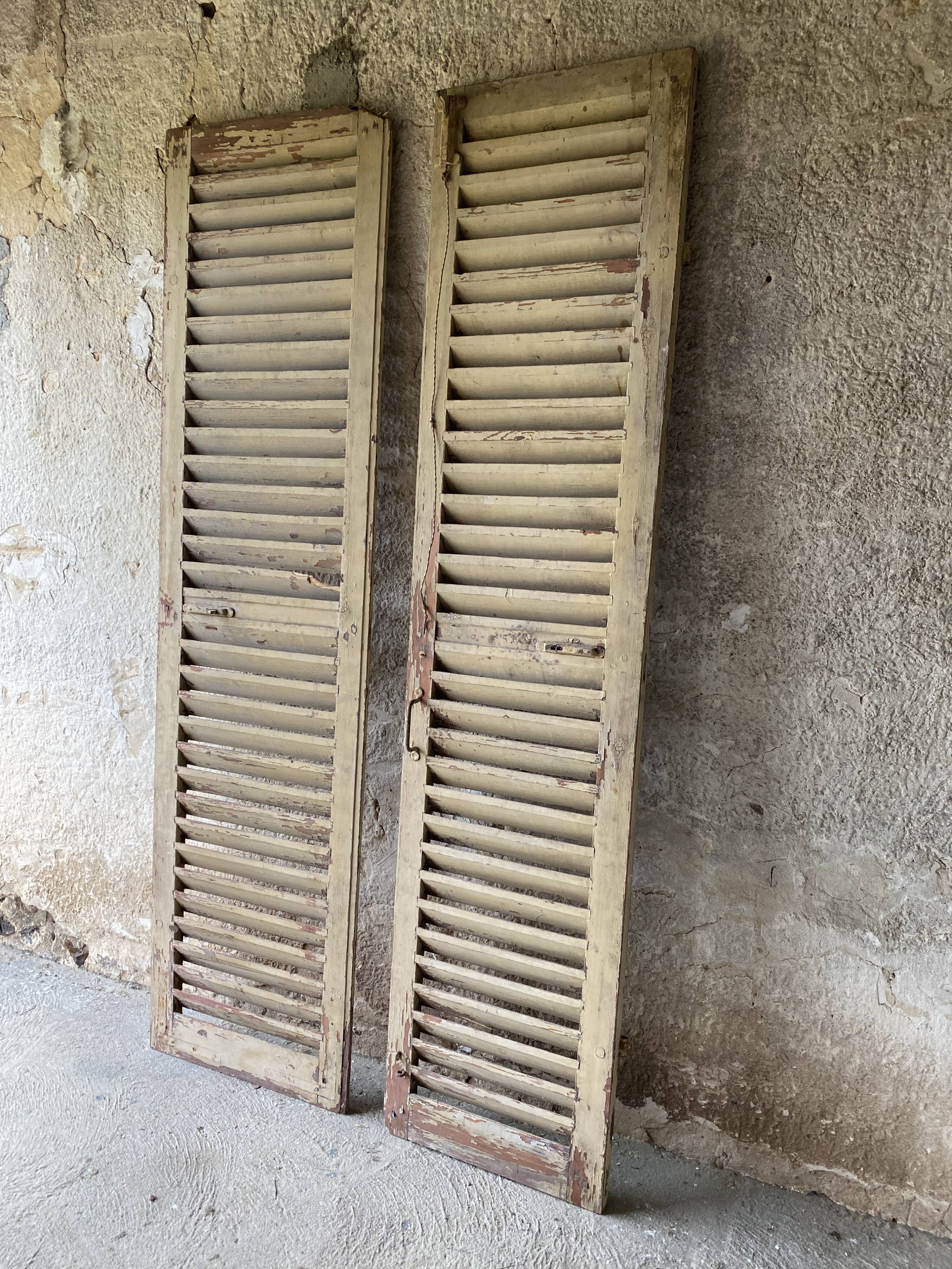 Pair of louvers - solid wood