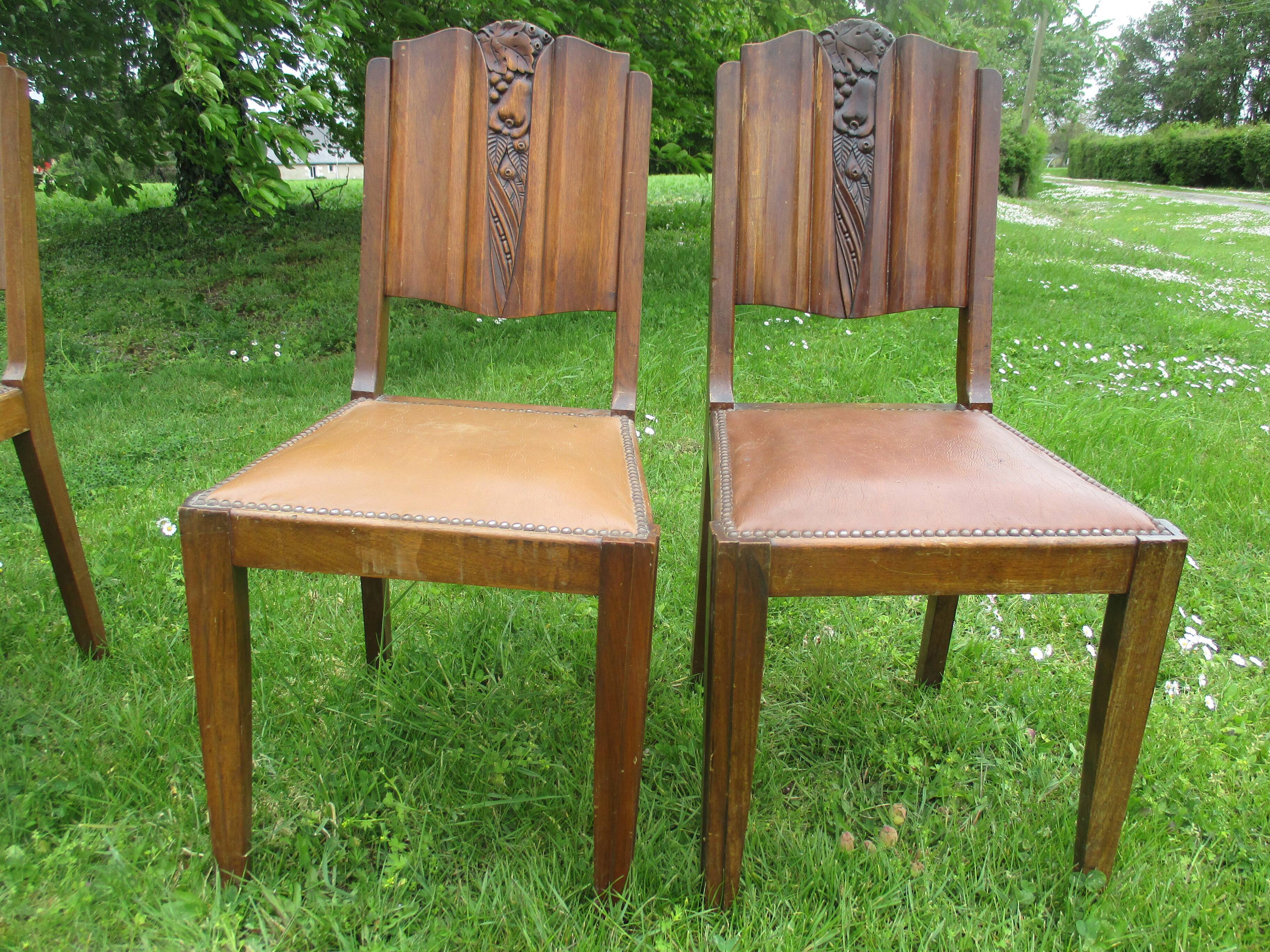 4 Art-deco Circa Chairs 1940