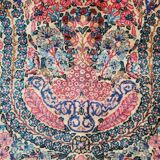 Antique Handmade Middle Eastern Kerman Rug 3.9' x 6.9' (120 cm x 211 cm), 1920s - 1L15