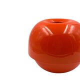 Space age orange ceramic vase, Sicart Italy ca. 1970