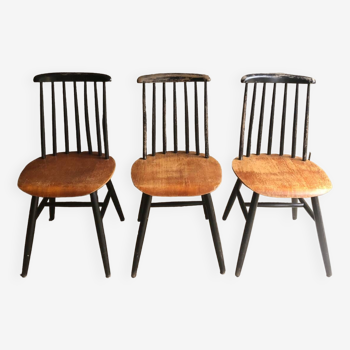 3 fanette chairs by Ilmari Tapiovaara