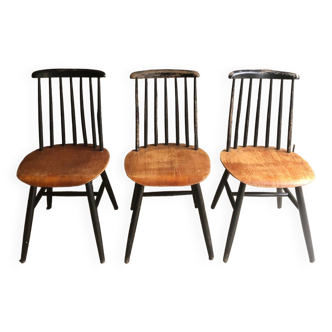 3 fanette chairs by Ilmari Tapiovaara