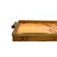 Plateau Lucite et laiton de style Hollywood Regency