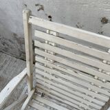 4 white wooden garden chairs