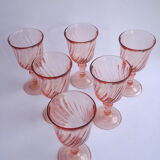6 Luminarc Rosaline white wine glasses