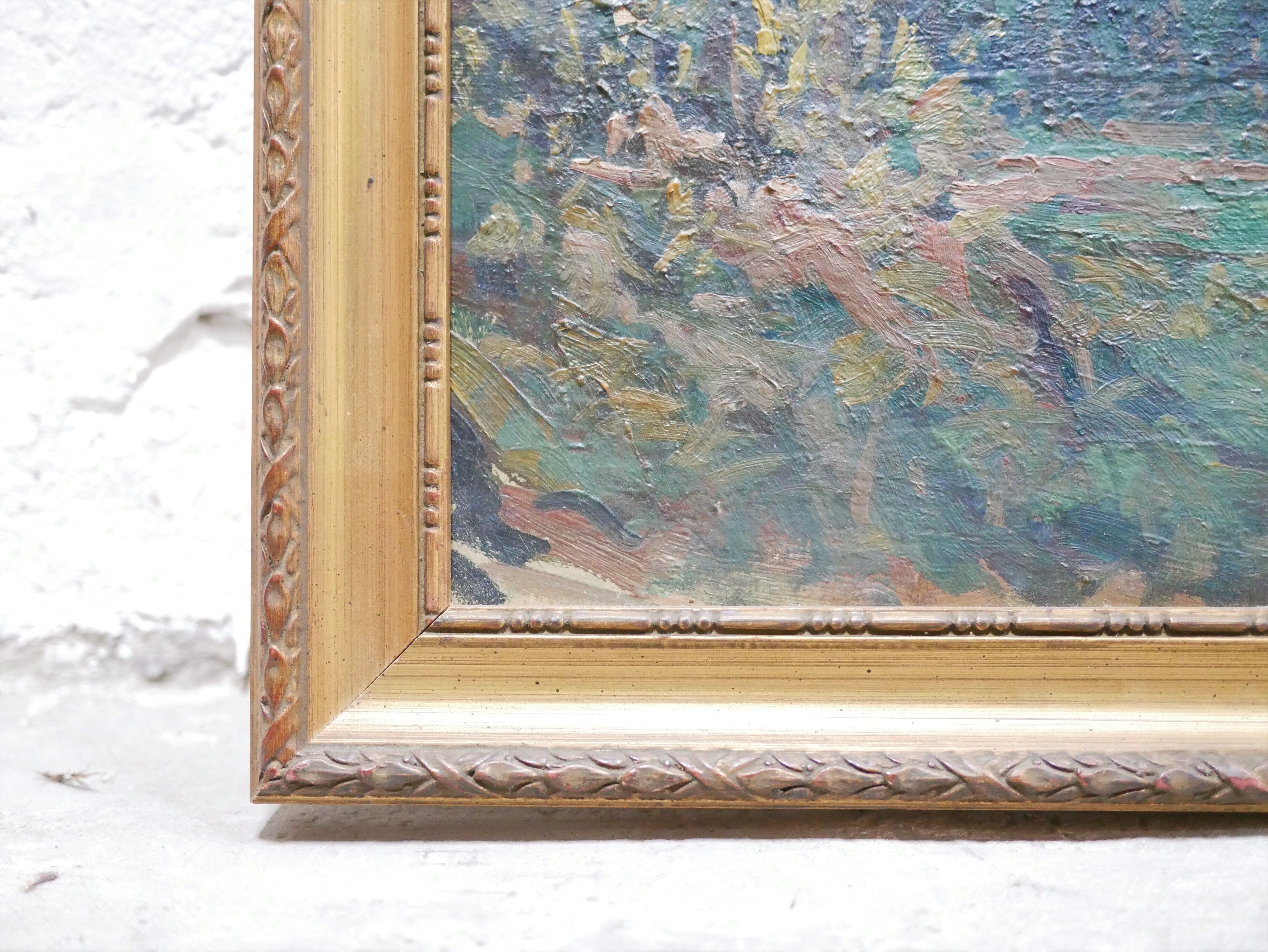 Old painting, oil on canvas