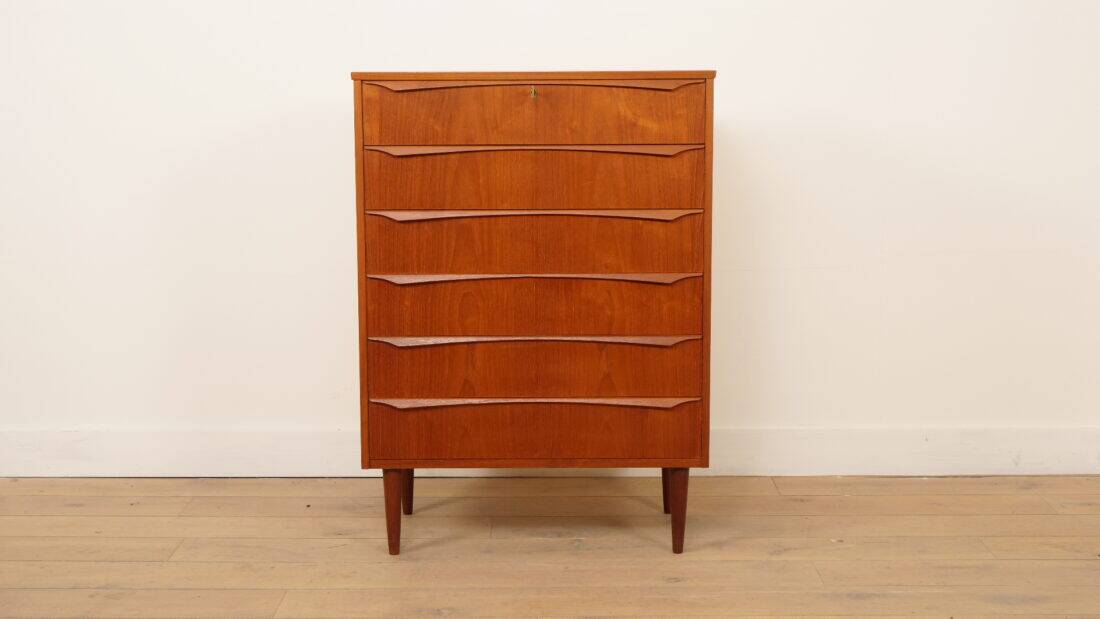 Vintage Danish chest of drawers | Teak | 6 drawers | 106 cm