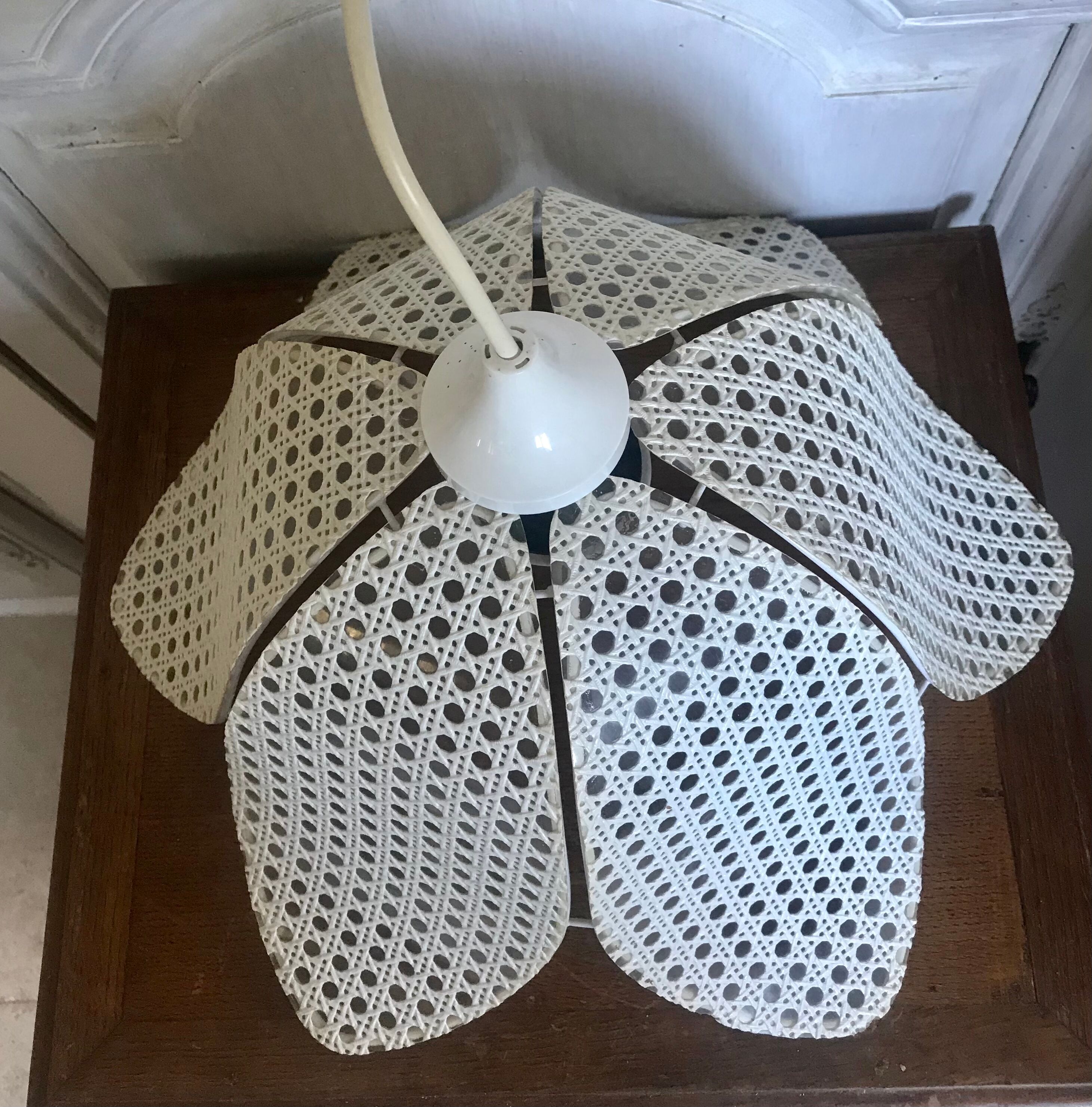 Vintage canine rattan hanging