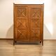 Vintage solid oak cross-braced wardrobe 1940